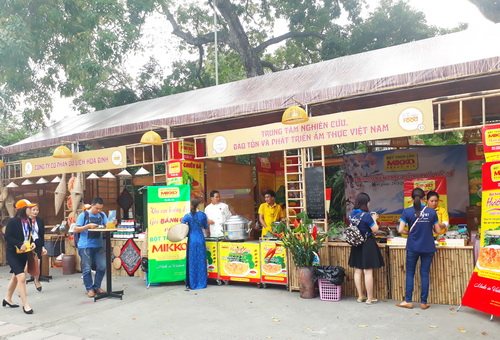 Gian hàng của Trung tâm Nghiên cứu, Bảo tồn và Phát triển ẩm thực Việt Nam tại VITM Hà Nội 2018